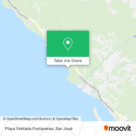 Playa Ventana Puntarenas map