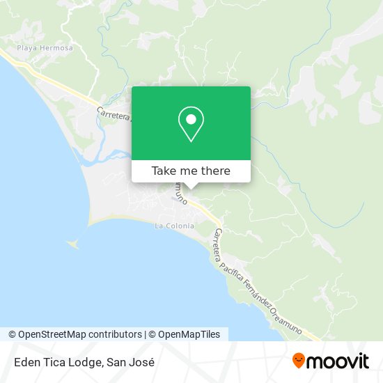 Mapa de Eden Tica Lodge