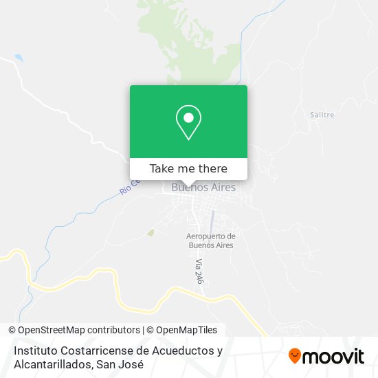 Instituto Costarricense de Acueductos y Alcantarillados map