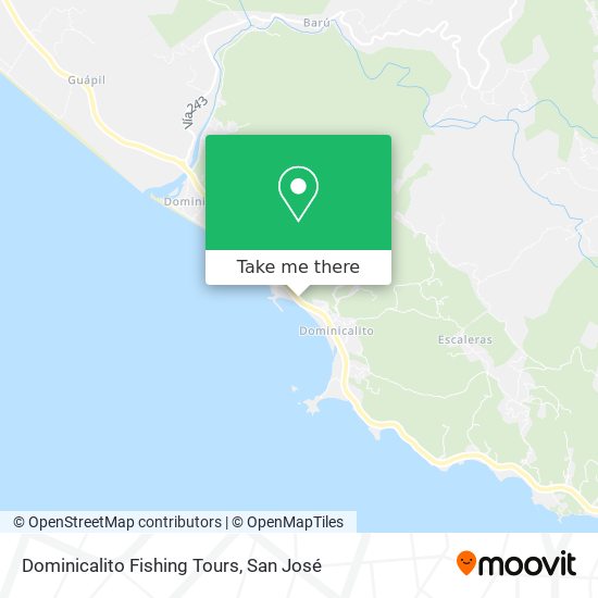 Mapa de Dominicalito Fishing Tours