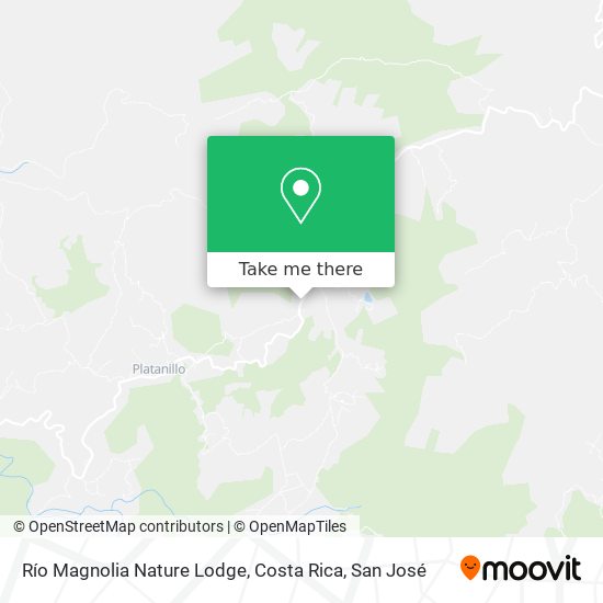 Río Magnolia Nature Lodge, Costa Rica map