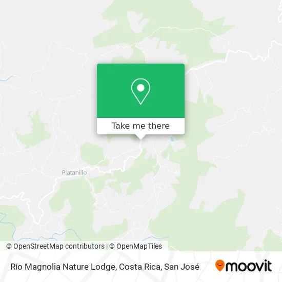 Mapa de Río Magnolia Nature Lodge, Costa Rica