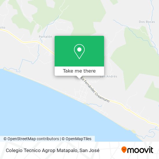 Mapa de Colegio Tecnico Agrop Matapalo
