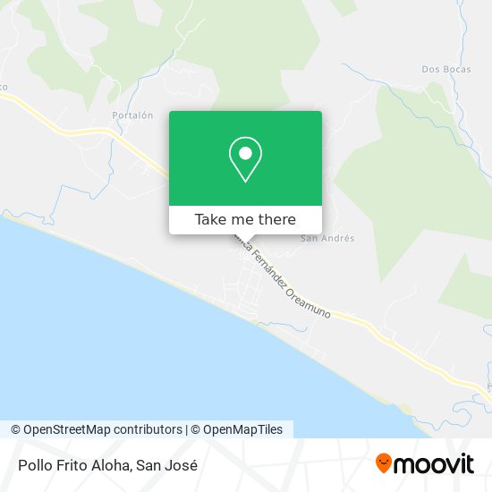 Mapa de Pollo Frito Aloha