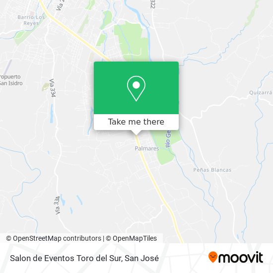 Mapa de Salon de Eventos Toro del Sur