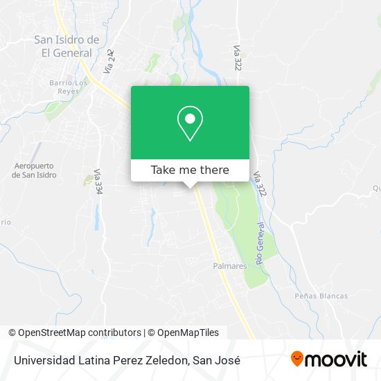 Universidad Latina Perez Zeledon map