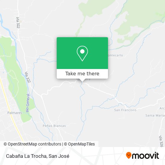 Cabaña La Trocha map