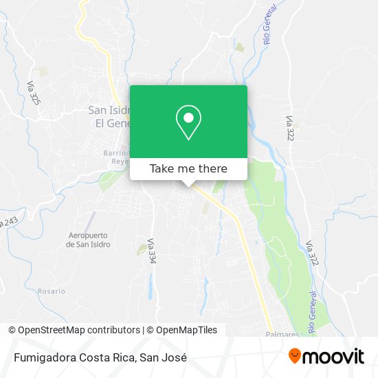 Fumigadora Costa Rica map