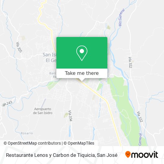 Mapa de Restaurante Lenos y Carbon de Tiquicia