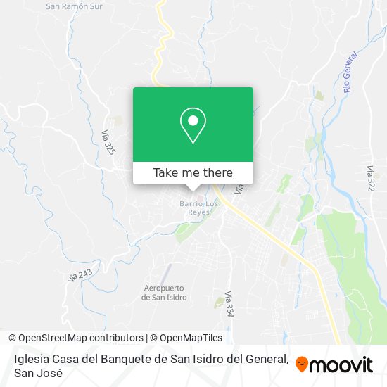 Iglesia Casa del Banquete de San Isidro del General map