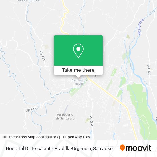 Hospital Dr. Escalante Pradilla-Urgencia map