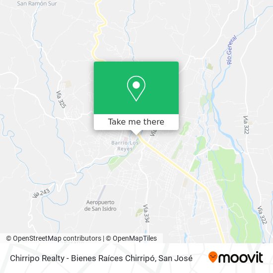 Chirripo Realty - Bienes Raíces Chirripó map