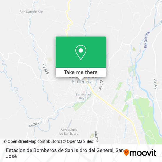 Estacion de Bomberos de San Isidro del General map