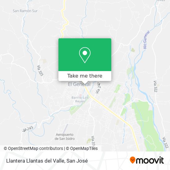 Llantera Llantas del Valle map
