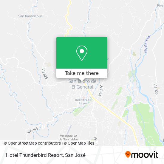 Hotel Thunderbird Resort map