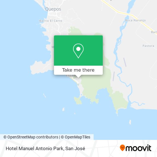 Hotel Manuel Antonio Park map