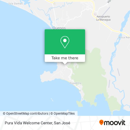 Pura Vida Welcome Center map