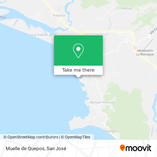 Muelle de Quepos map