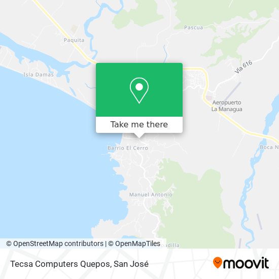 Tecsa Computers Quepos map