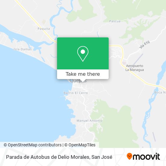 Mapa de Parada de Autobus de Delio Morales