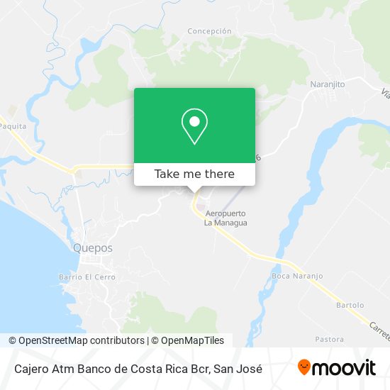 Cajero Atm Banco de Costa Rica Bcr map