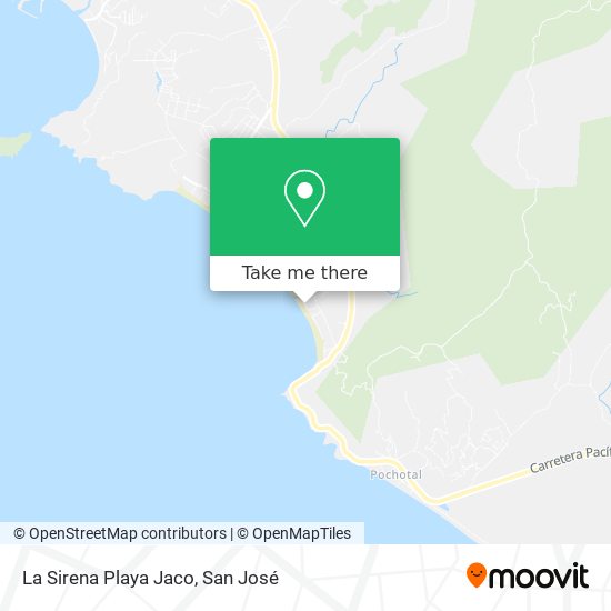 La Sirena Playa Jaco map