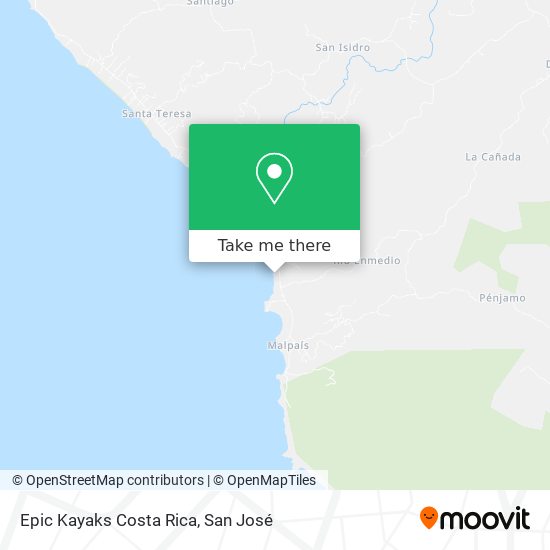 Epic Kayaks Costa Rica map