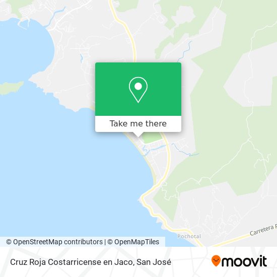 Cruz Roja Costarricense en Jaco map