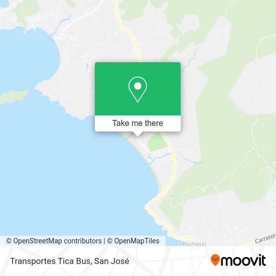 Transportes Tica Bus map
