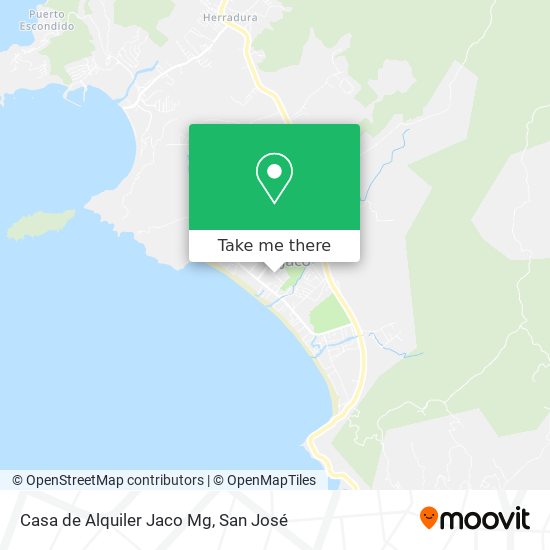 Mapa de Casa de Alquiler Jaco Mg