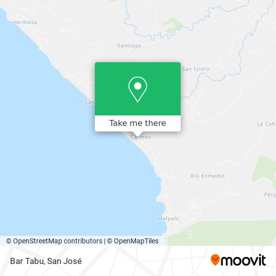 Bar Tabu map