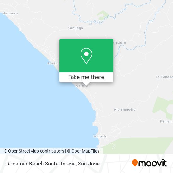 Rocamar Beach Santa Teresa map
