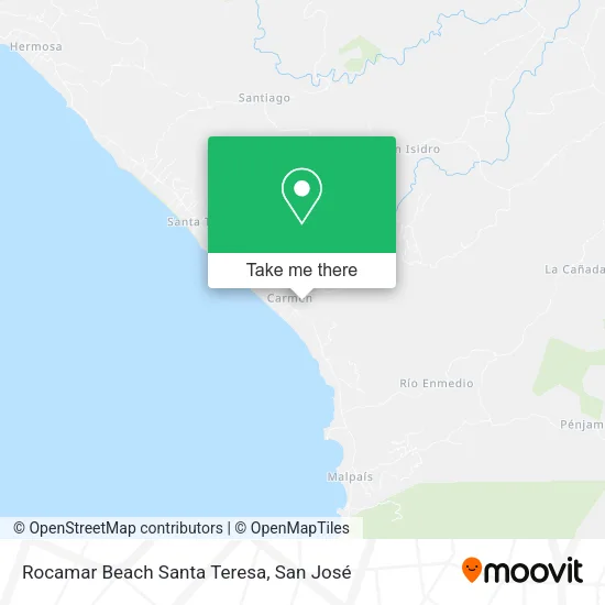 Rocamar Beach Santa Teresa map