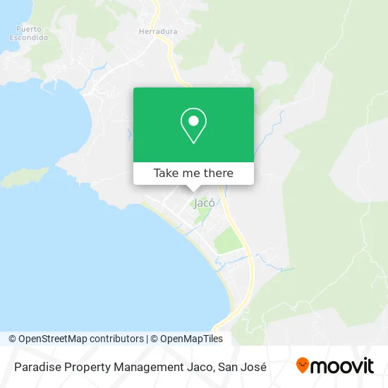Paradise Property Management Jaco map