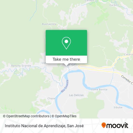 Instituto Nacional de Aprendizaje map