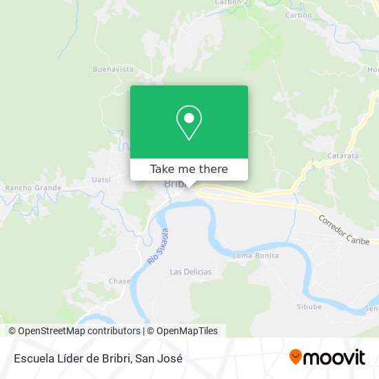 Mapa de Escuela Líder de Bribri