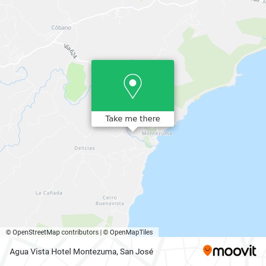 Agua Vista Hotel Montezuma map