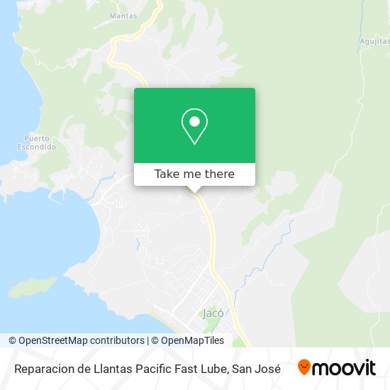 Mapa de Reparacion de Llantas Pacific Fast Lube