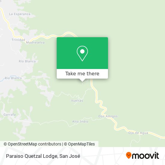 Paraiso Quetzal Lodge map