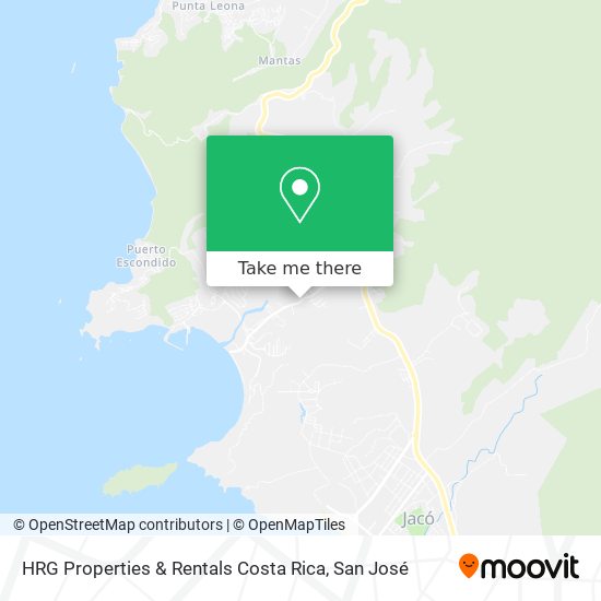HRG Properties & Rentals Costa Rica map