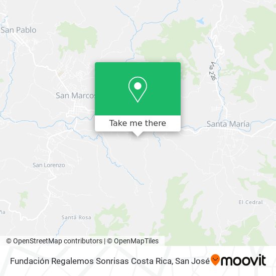 Fundación Regalemos Sonrisas Costa Rica map