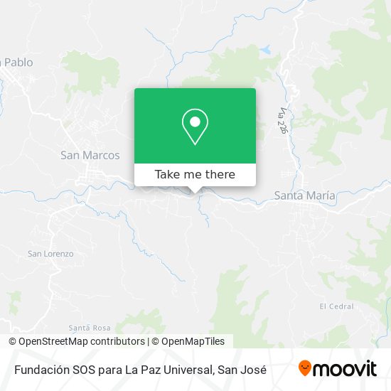 Mapa de Fundación SOS para La Paz Universal