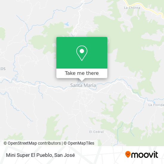 Mapa de Mini Super El Pueblo