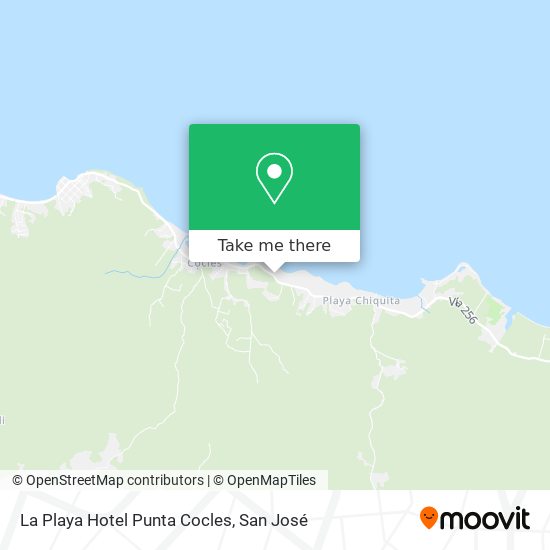 Mapa de La Playa Hotel Punta Cocles