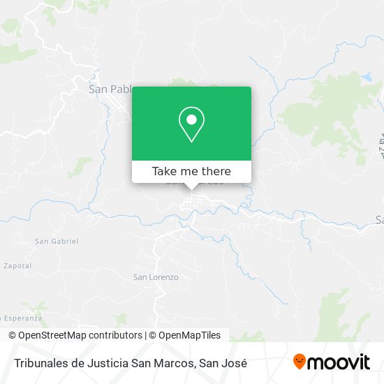 Mapa de Tribunales de Justicia San Marcos