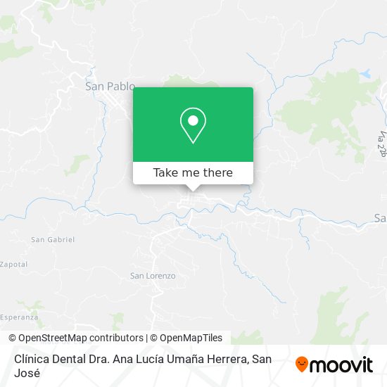 Mapa de Clínica Dental Dra. Ana Lucía Umaña Herrera
