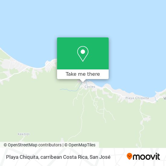 Playa Chiquita, carribean Costa Rica map