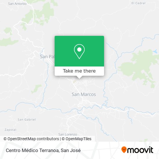 Mapa de Centro Médico Terranoa