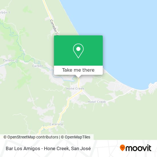 Bar Los Amigos - Hone Creek map