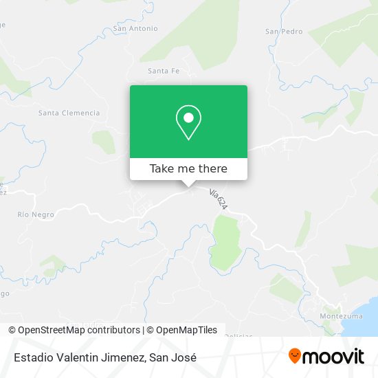 Estadio Valentin Jimenez map